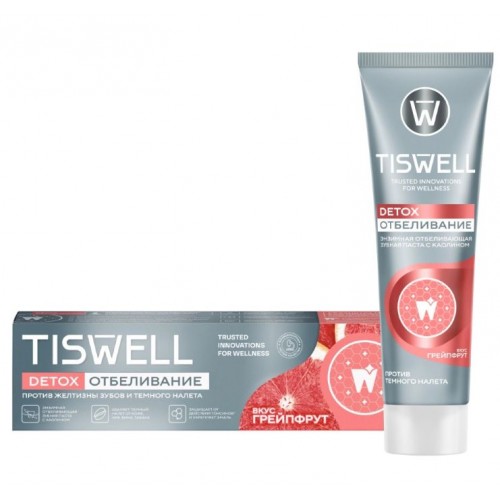 TISWELL зубная паста Энзимная отбеливающая с каолином вкус Грейпфрут 110г